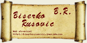 Biserko Rusović vizit kartica
